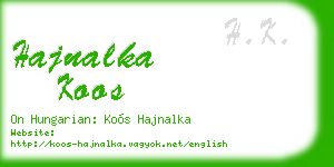 hajnalka koos business card