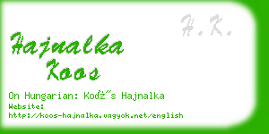 hajnalka koos business card